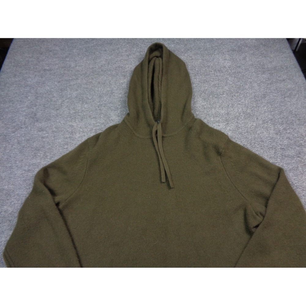 Rag & Bone Hoodie Men's L Green Olive Cashmere Pullover Knit Long Sleeve - Picture 4 of 11